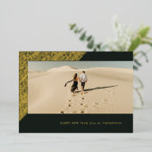 Carte photo horizontale avec cadre gravé pour le N (Debout devant)