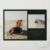 Carte photo horizontale avec cadre gravé pour le N (Verso)