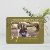 Carte photo horizontale Holiday Glitz (Debout devant)