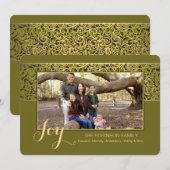 Carte photo horizontale Holiday Glitz (Devant / Derrière)