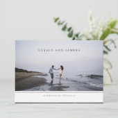 Carte Photo horizontale moderne Enregistrer la date (Debout devant)