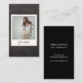 Carte photo instantané personnalisable pour acteur (Devant / Derrière)