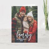 Carte Photo intégral - Texte de famille de script person (Devant)