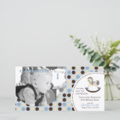 Carte photo Invitation Cheval-Roche (Debout devant)