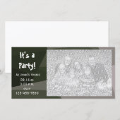 Carte photo Invitation de la fête du camouflage gé (Devant / Derrière)