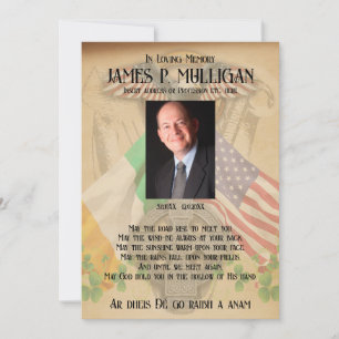 Carte photo irlandais du mémorial américain