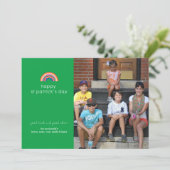 Carte photo Jour de la Saint Patrick arc-en-ciel (Debout devant)