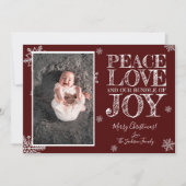 Carte photo Joy Christmas (Devant)