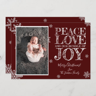 Carte photo Joy Christmas