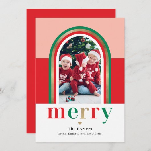 Carte photo Joyer Arc de Noël (Devant / Derrière)