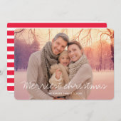 Carte photo Joyest Script Christmas (Devant / Derrière)