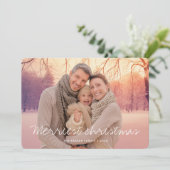 Carte photo Joyest Script Christmas (Debout devant)
