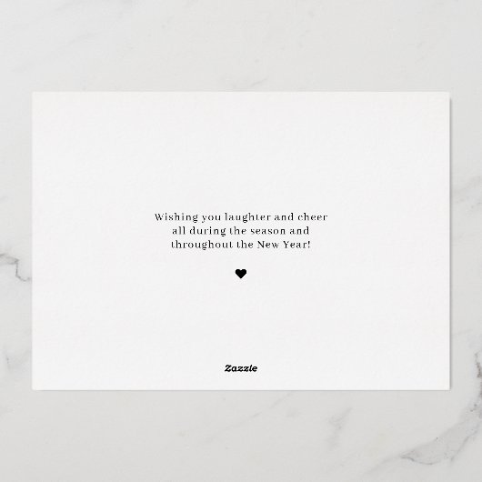 Carte Photo Joyeuse Année avec Reflet Intemporel (Verso)