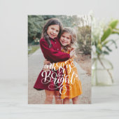 Carte photo Joyeuse et brillante de Noël (Debout devant)