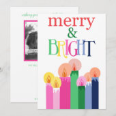 Carte photo Joyeuse et brillante de Noël (Devant / Derrière)