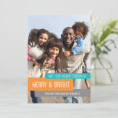 Carte photo Joyeuse et brillante de Noël (Debout devant)