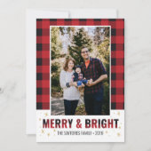 Carte photo Joyeuse et Lumineuse de Noël (Devant)