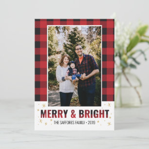 Carte photo Joyeuse et Lumineuse de Noël