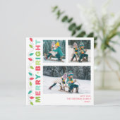 Carte Photo Joyeuse + Lumineuse avec Lumières Colo (Debout devant)