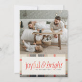 Carte Photo Joyeuse & Lumineuse Plaid d'Hiver Conf (Devant)