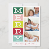 Carte photo Joyeuse Mid Century moderne de Noël (Devant)