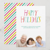 Carte photo Joyeuses fêtes écrite à la main (Devant / Derrière)