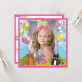 Carte Photo Joyeux anniversaire pour jeune Carré (Devant/Arrière en situation)