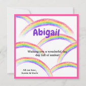 Carte Photo Joyeux anniversaire pour jeune Carré (Dos)