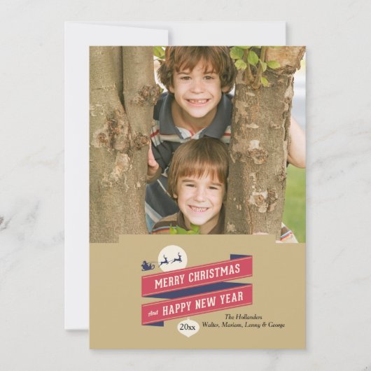 Carte photo joyeux de vacances (Devant)