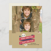 Carte photo joyeux de vacances (Devant / Derrière)