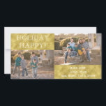 Carte photo "JOYEUX FÊTES" / enveloppe blanche<br><div class="desc">"JOYEUX FÊTES" carte photo brillante avec enveloppe blanche. Personnalisez en remplaçant les photos et le texte. Personnalisez le texte en choisissant votre style de police,  couleur et taille préférés. 
Merci de votre visite et de votre achat ! Nous l'apprécions beaucoup. 
Passez de merveilleuses fêtes de fin d'année !</div>