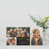 Carte photo : Joyeux Noël avec 3 photo collage (Debout devant)