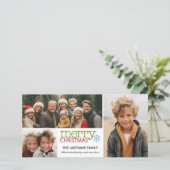 Carte photo : Joyeux Noël avec 3 photo collage (Debout devant)