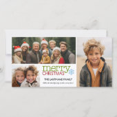 Carte photo : Joyeux Noël avec 3 photo collage (Devant)