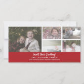 Carte photo : Joyeux Noël avec 5 photo collage (Devant)