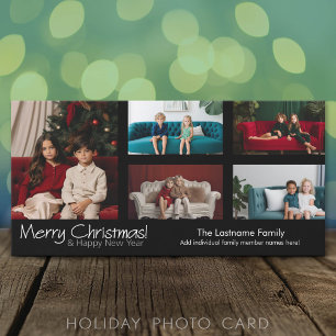 Carte photo : Joyeux Noël avec 5 photo collage