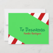 Carte Photo Joyeux Noël espagnol Noël lettres (Dos)