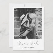 Carte photo Joyeux Noël minimaliste (Devant)