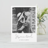 Carte photo Joyeux Noël minimaliste (Debout devant)