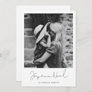 Carte photo Joyeux Noël minimaliste