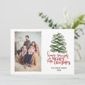 Carte photo Joyeux petit Noël (Debout devant)