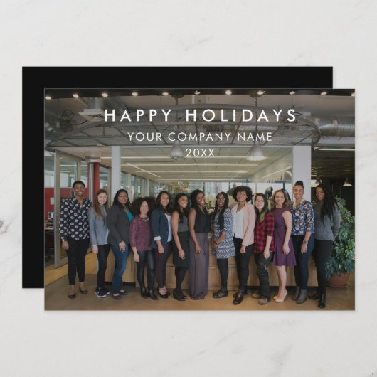 Carte Photo Logo photo de l'équipe d'affaires moderne No (Devant / Derrière)