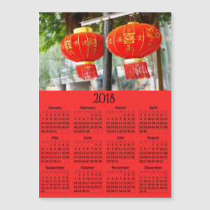 Carte photo magnétique chinois de calendrier de la