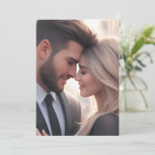 Carte photo mariage avec code QR (Debout devant)