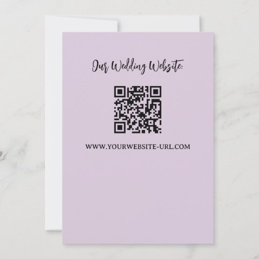 Carte photo mariage avec code QR (Dos)