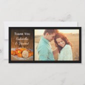 Carte photo Mariage de automne Citrouille rustique (Devant)