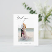 Carte photo Mariage de Merci de code QR (Debout devant)