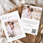 Carte photo Mariage de Merci de code QR