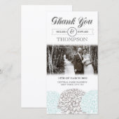 Carte photo Mariage de Merci de fleurs neutres (Devant / Derrière)