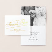 Carte photo Mariage de Merci de script classique (Affichage)